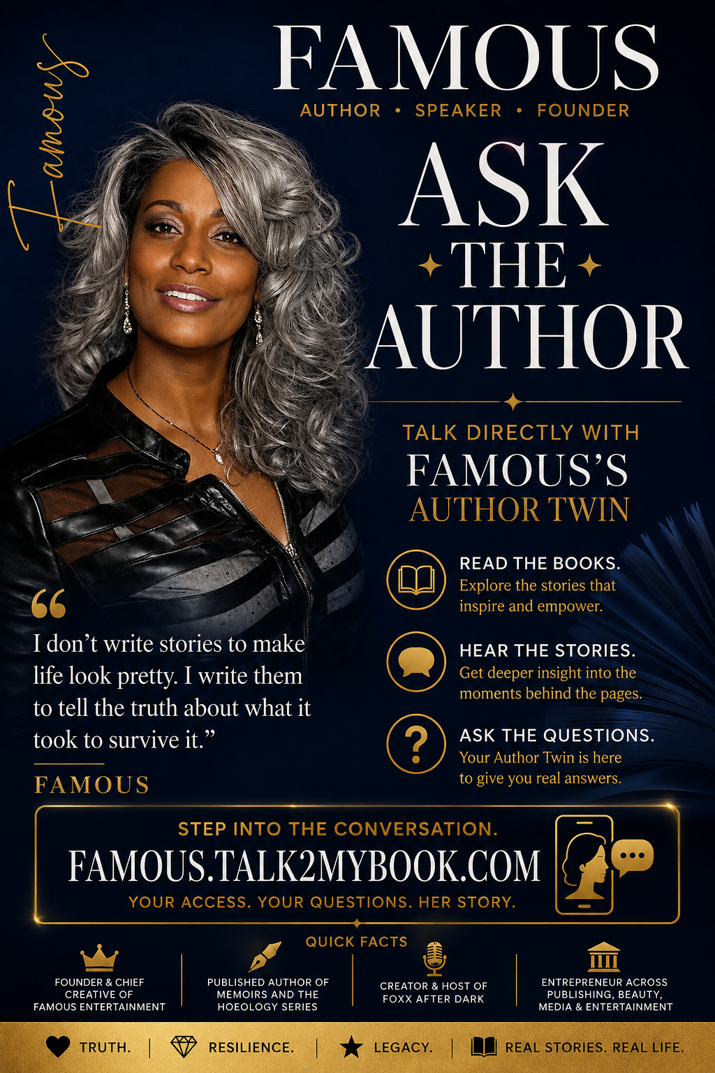 Ask the Author — meet Famous's AI Author Twin, now live at Famous.talk2mybook.com